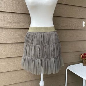 Twelve by Twelve Tulle Skirt  Taupe